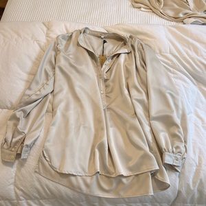 Felicite cream blouse: size 2; tags still on, never worn